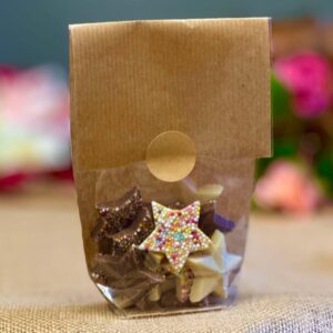 Milk & White Chocolate Sprinkled Stars